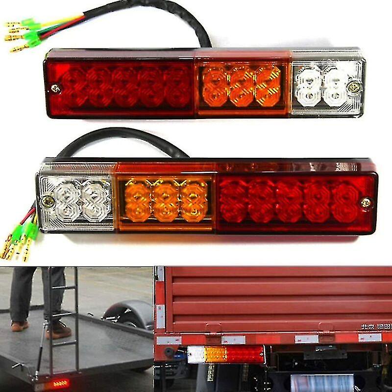 Universelle 12v Led-rückleuchten Für Anhänger, Mit 20 Leds (rückfahr-, Brems- Und Blinklichter), Kompatibel Mit Anhängern, Lkws, Traktoren Und Wohnwagen.