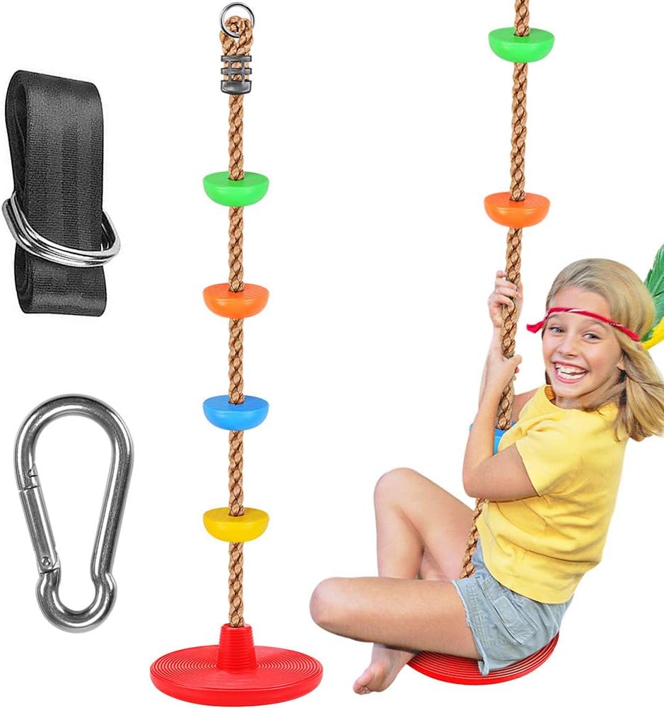 Kletterseil-baumschaukel Mit Plattformen Und Scheiben, Outdoor-schaukelzubehör, Kompatibel Mit Spielplätzen, Mit 1,5 M Langem Gurt Und Passenden Karabinern