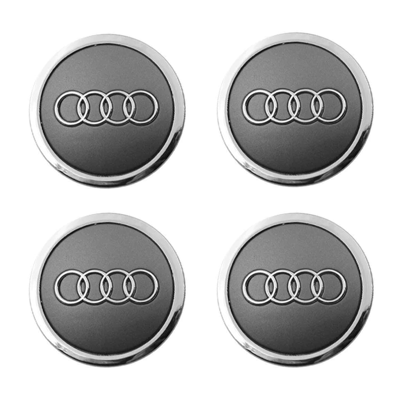 Mittelkonsole Für Audi 60 Mm, 4er-set, Grau Mit Chromgehäuse [nx]