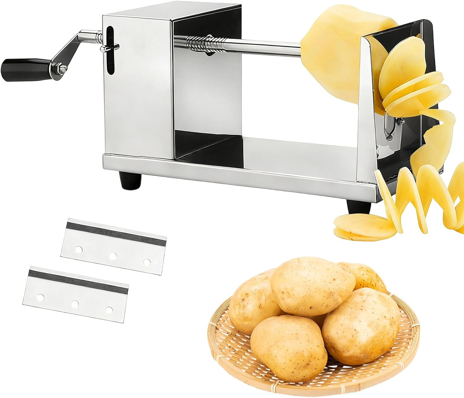 Spiralförmiger Kartoffelschneider – Manueller Kartoffelschneider – Geeignet Für Kartoffeln, Gurken, Obst Und Spiralpommes