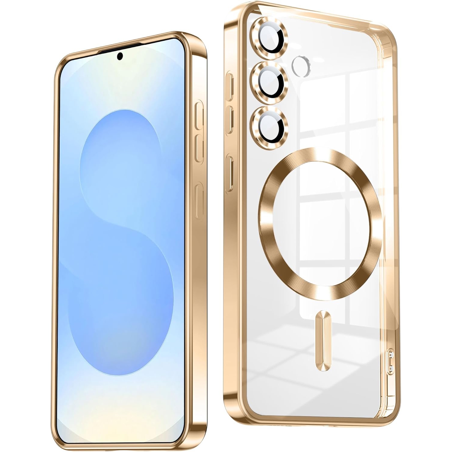 Schutzhülle Für Samsung S25 - Metallhülle Mit Magnetischer Kompatibilität, Schlankes Design - Pink[nx]