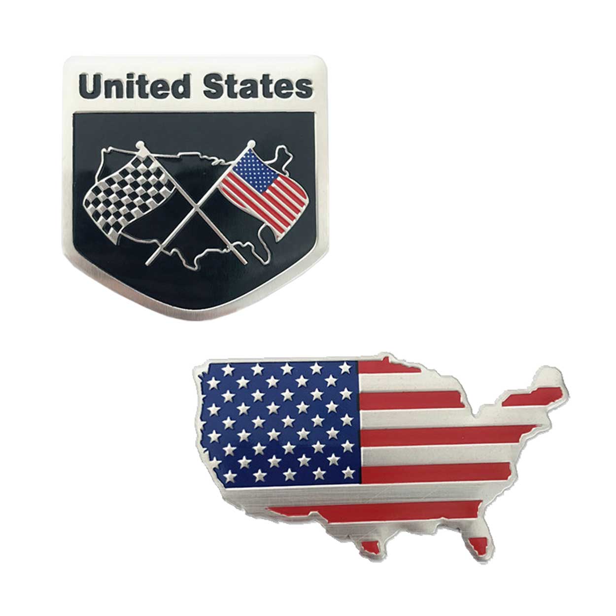 3d-autoaufkleber „amerika Usa“ (2er-set, Mehrfarbig) [nx]