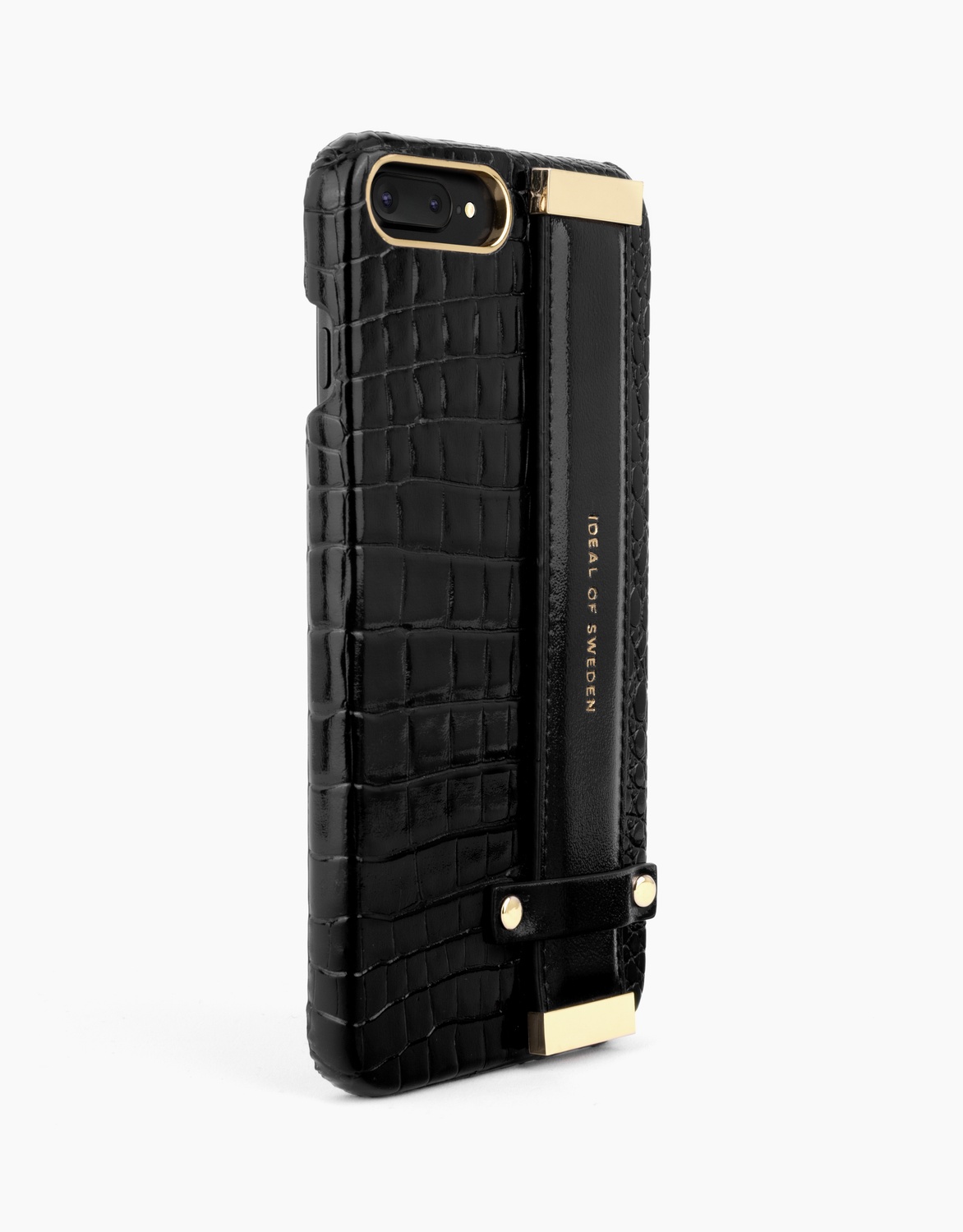 Ideal Of Sweden Neo Schwarze Krokodil-tragegriff-statement-hülle Für Iphone 6/6s/7/8 Plus [nx]