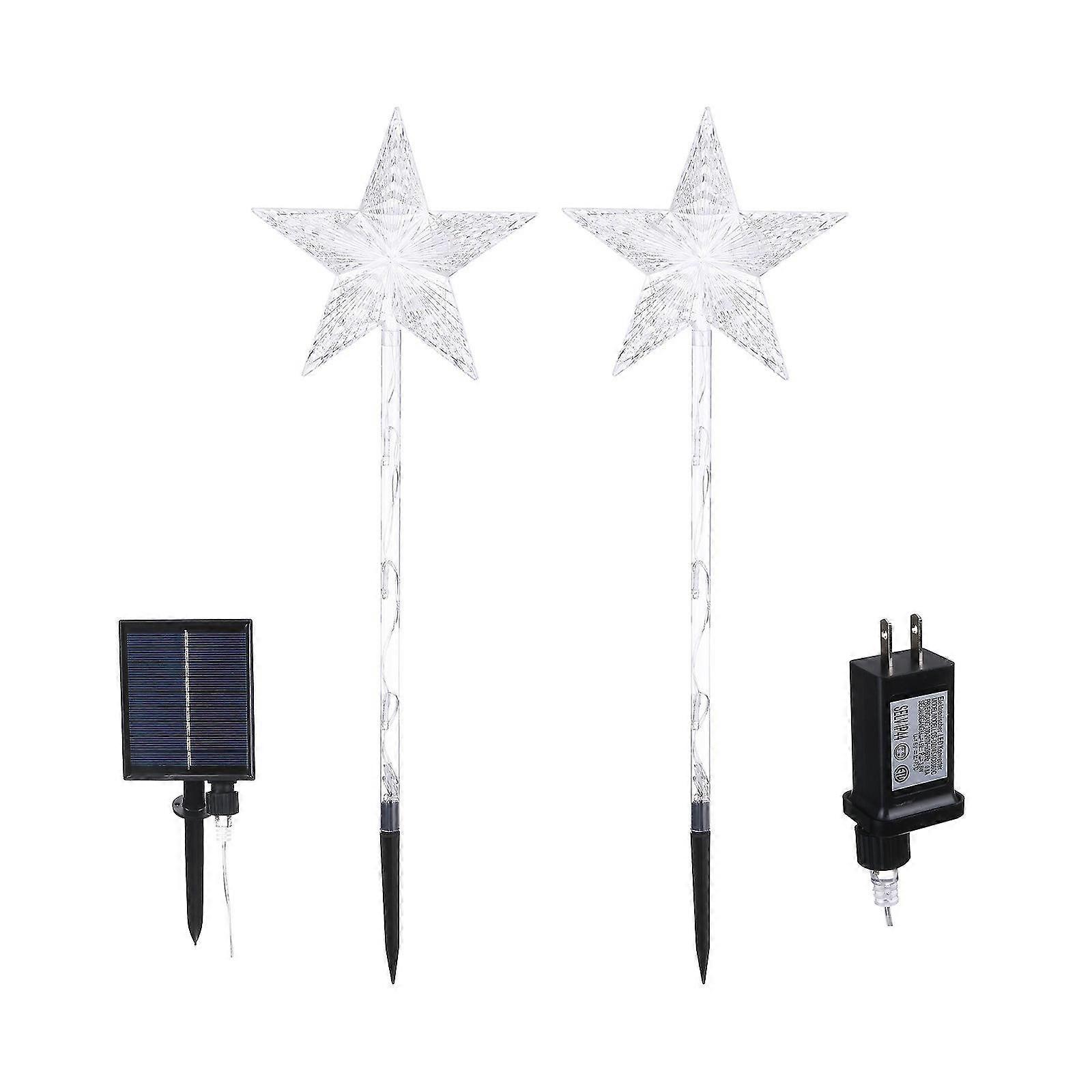 Solarbetriebene Led-außendekorationen, Weihnachtswegebeleuchtung, 8 Modi