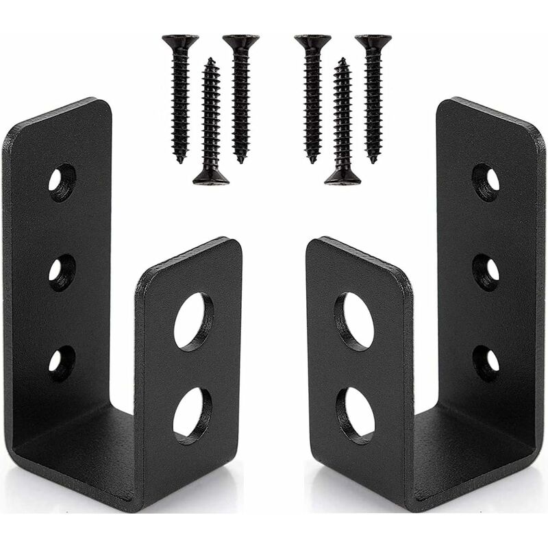 Set Aus 2 Robusten Stahltürhalterungen, Kompatibel Mit 2x4-türen Und U-förmigen Sicherheitshalterungen.