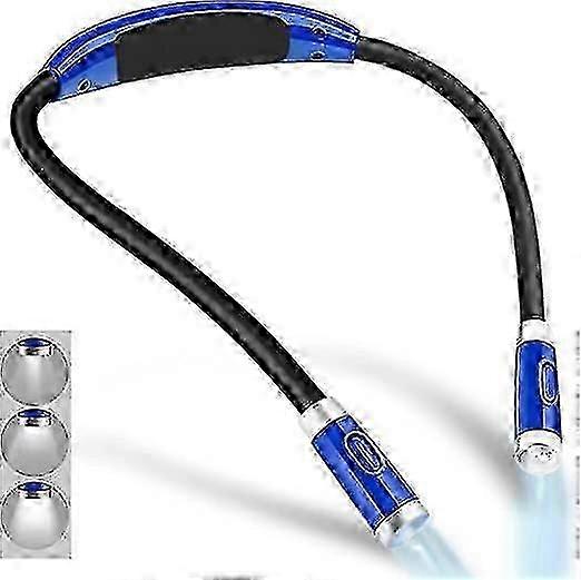 Wiederaufladbare Led-leselampe, Kompatibel Mit Einem Nackenband, 3 Helligkeitsstufen, Weiches Und Strapazierfähiges Silikondesign