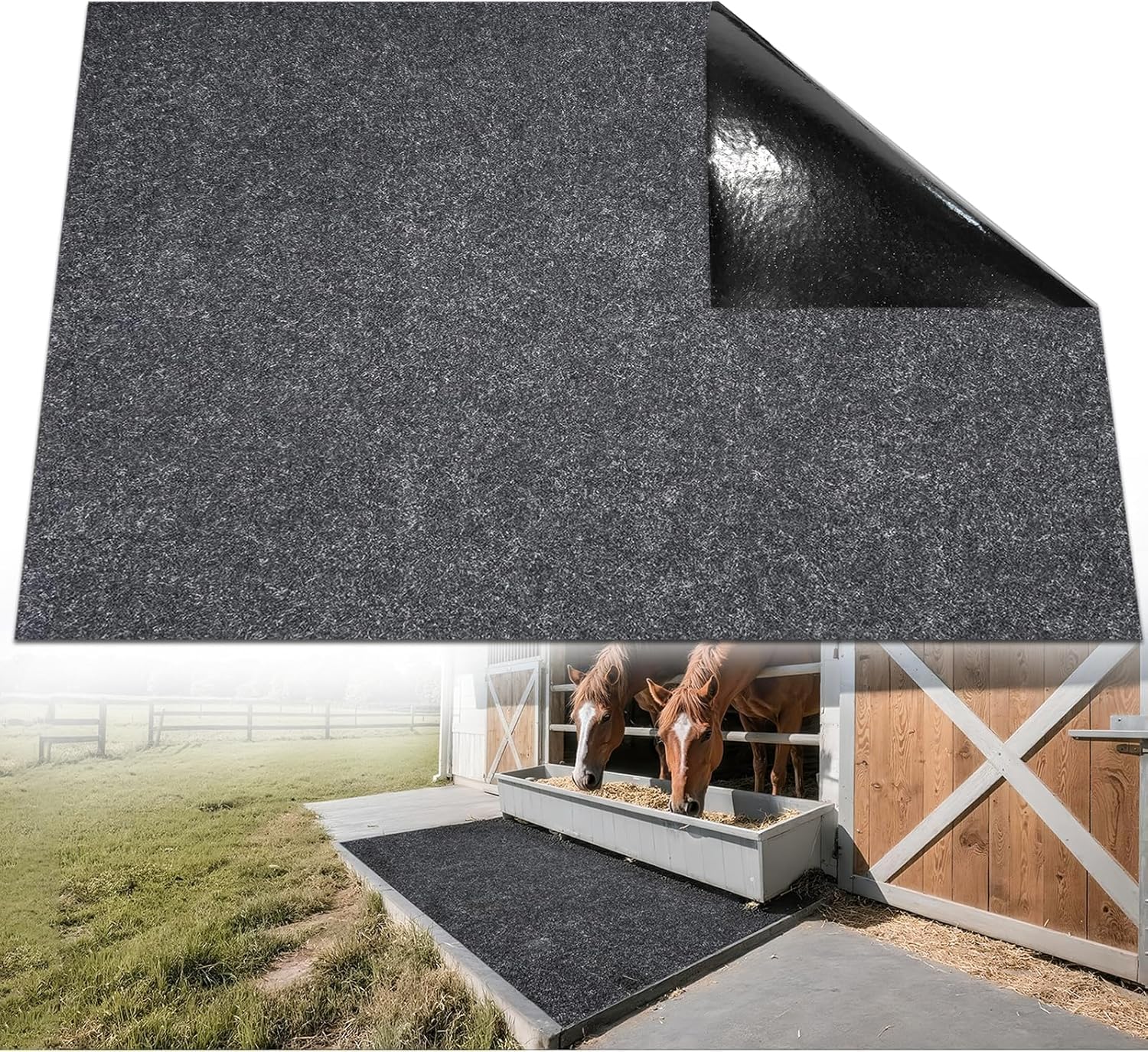 Stallmatte 120 X 180 Cm – Zuschneidbar – Bodenmatte Geeignet Für Pferde Und Rinder – Strapazierfähig Und Saugfähig – Geeignet Für Pferde, Hühner Und Kleintiere