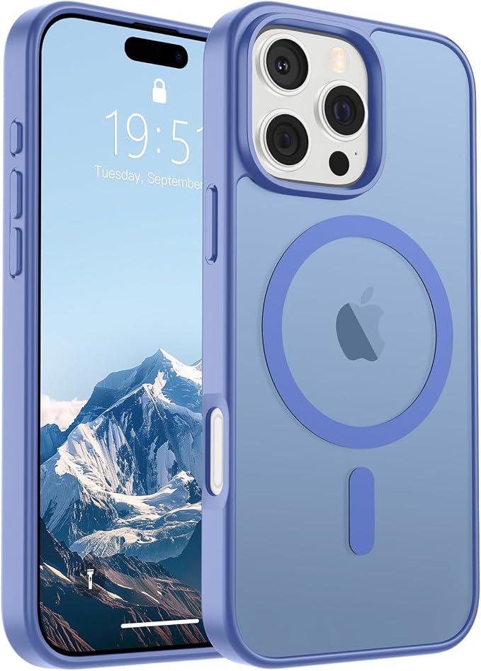 Magnetische Supfine-hülle, Kompatibel Mit Iphone 16 Pro Max, Magsafe-kompatibel, Stoßfester Schutz Nach Militärstandard, Matte Oberfläche, Resistent Gegen Fingerabdrücke, Blauviolett