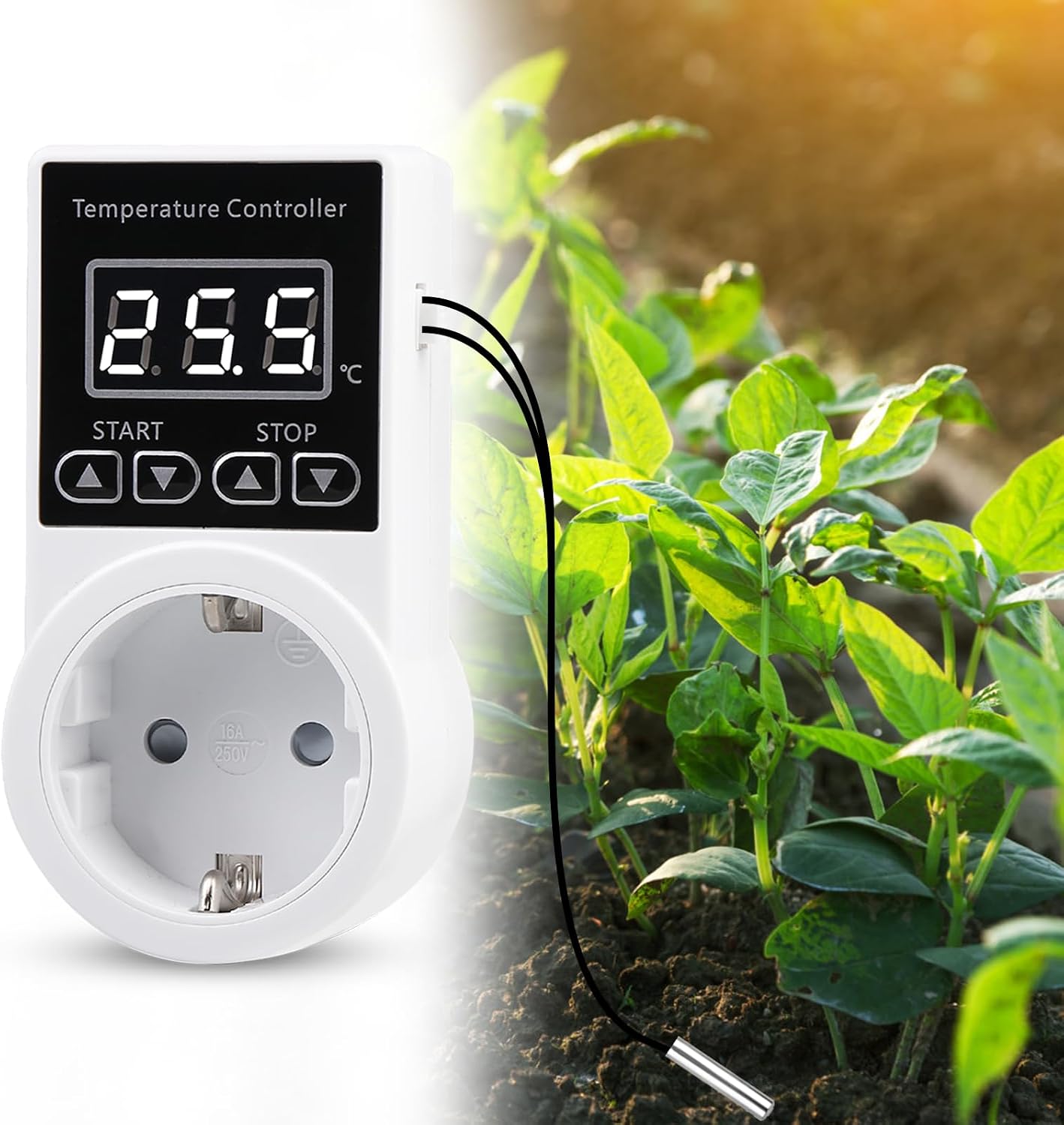Thermostatschalter, Temperaturregler, Digitaler Temperaturregler Mit Sensor, Wasserdichter Temperaturschalter, Intelligenter Thermostat, Gewächshausheizung, Container