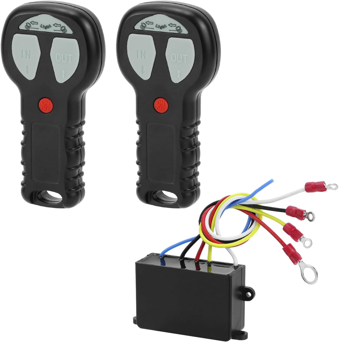 Kabelloses Fernbedienungsset Für Seilwinden, Wasserdicht (ip68), 12–100 V Gleichstromversorgung. Kompatibel Mit Seilwinden Bis 9 Tonnen (20.000 Lb), Lkw, Jeeps, Atvs Und Suvs.