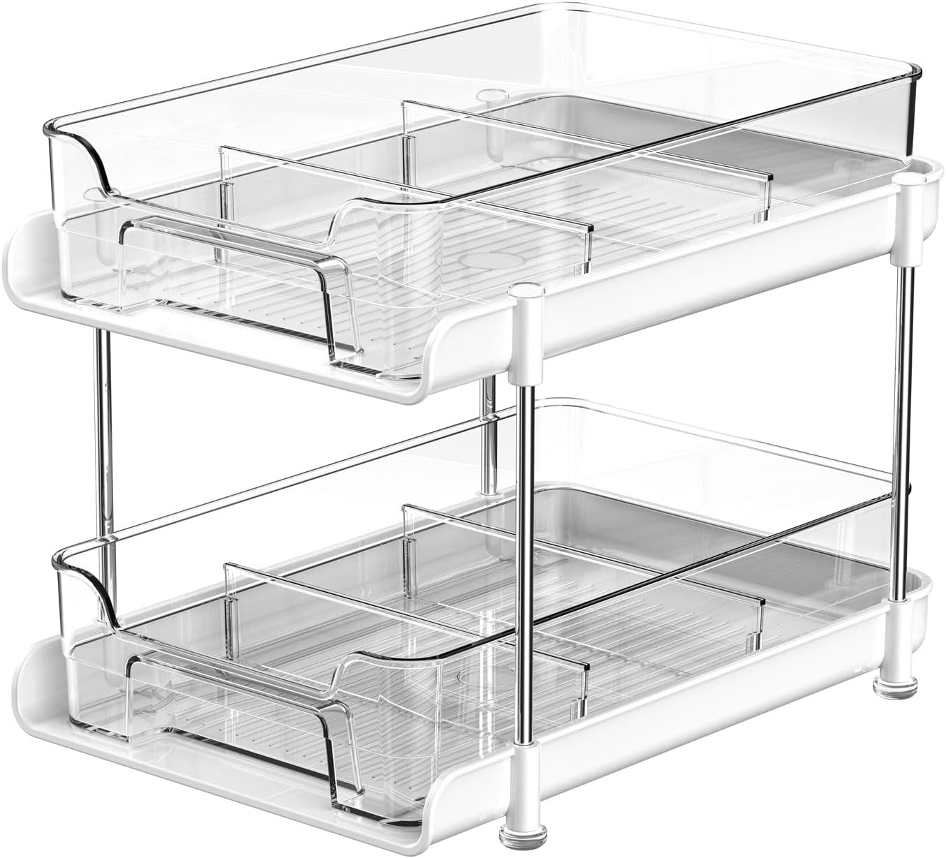 Weiß. Kompatibel Mit Einem 2-stufigen Unterschrank, Einem Küchenschrank-organizer, Einem Spülbecken-organizer Mit Ausziehbarer Schublade, Einem Ausziehbaren Küchentablett Und Einem Multifunktionalen B