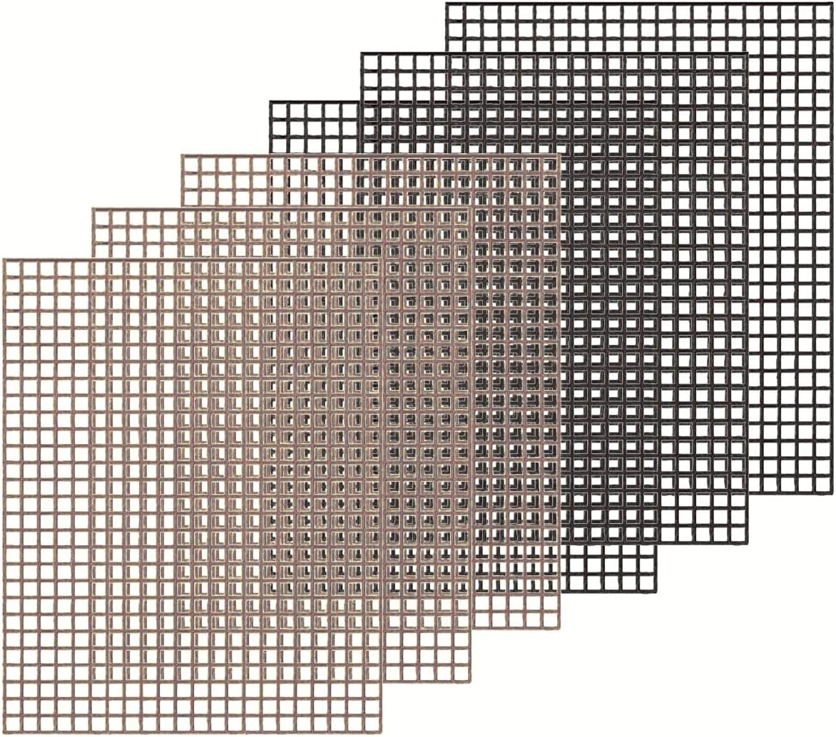 Wiederverwendbare Antihaft-grillmatte Aus Teflon-netzgewebe – Braun Und Schwarz, 40 X 33 Cm [nx]