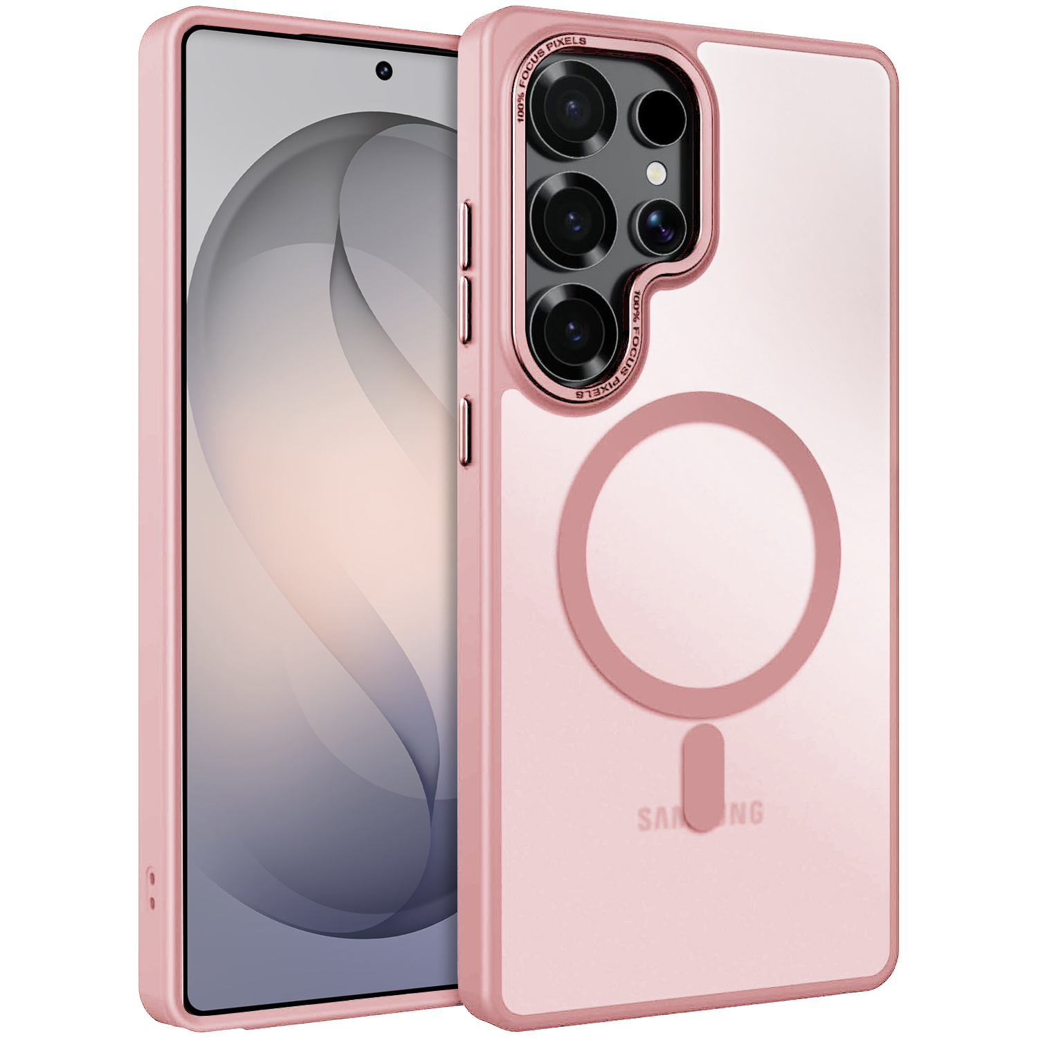Samsung S26 Ultra Hülle – Mattierter Magnetschutz – Rosa