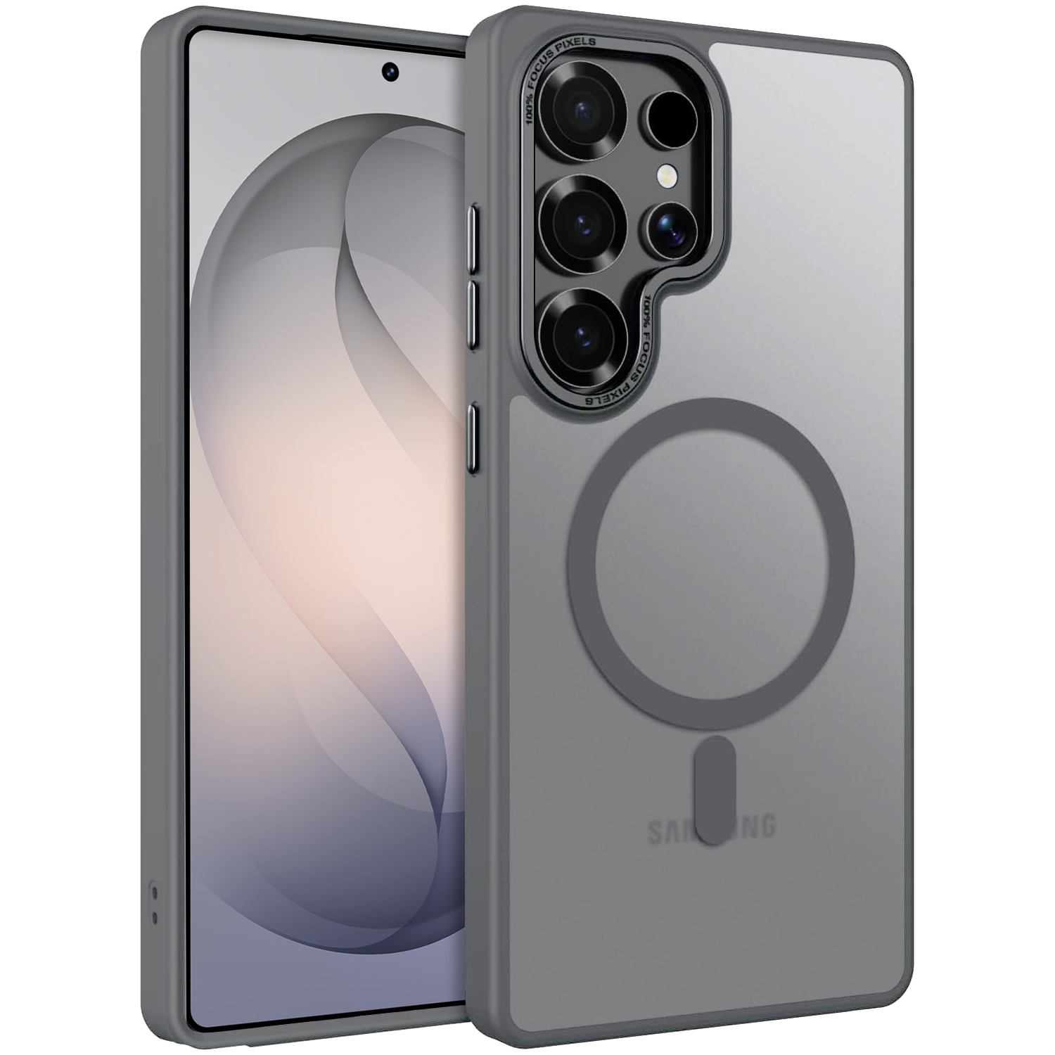 Samsung S26 Ultra Hülle – Mattierter Magnetschutz – Grau