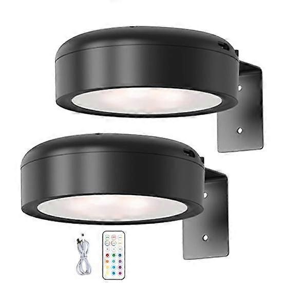 Kabellose Wandleuchte Für Gemälde Mit Fernbedienung, Dimmbar, Batteriebetrieben, Einstellbare 13-farbige Rgb-gemäldebeleuchtung - Perfektes Schwarz [nx]