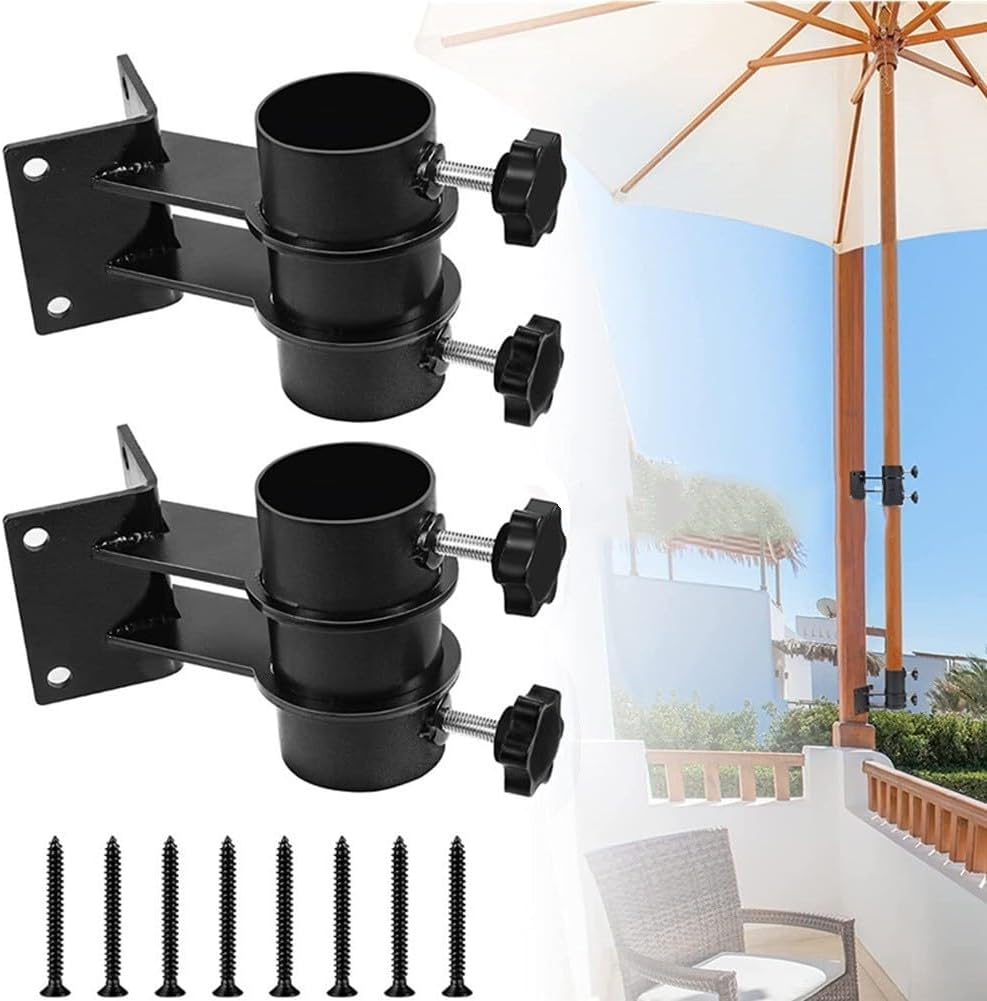 Set Mit 2 Sonnenschirmständern, Stabile Standfüße. Kompatibel Mit Sonnenschirmen, Geländern Und Terrassen.