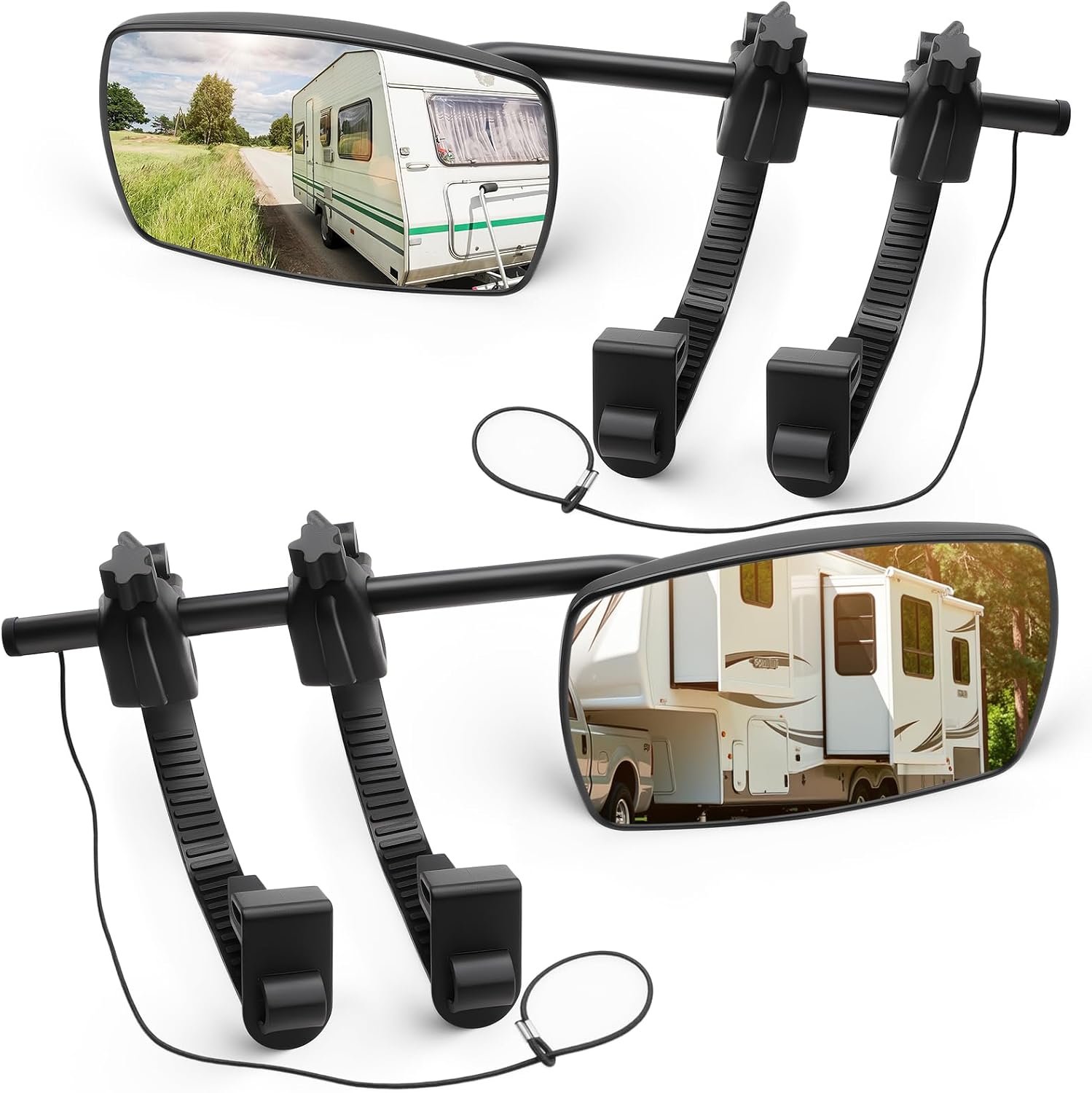 Außenspiegel (2 Stück), Wohnwagen-rückspiegel, Wohnmobil-rückspiegel, Set Mit 2 Universellen Rückspiegeln, Kompatibel Mit Wohnwagen Und Auto (1 Paar)