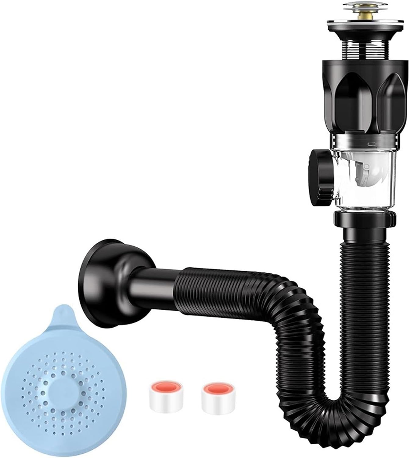 Das Ablaufset Ist Dank Seiner Wasserdichten Abdichtung Und Des Versenkbaren Stöpsels Mit Allen Gängigen Spülbecken Kompatibel. Geeignet Für Bad- Und Küchenspülen. Geruchsdicht Und Wasserdicht.