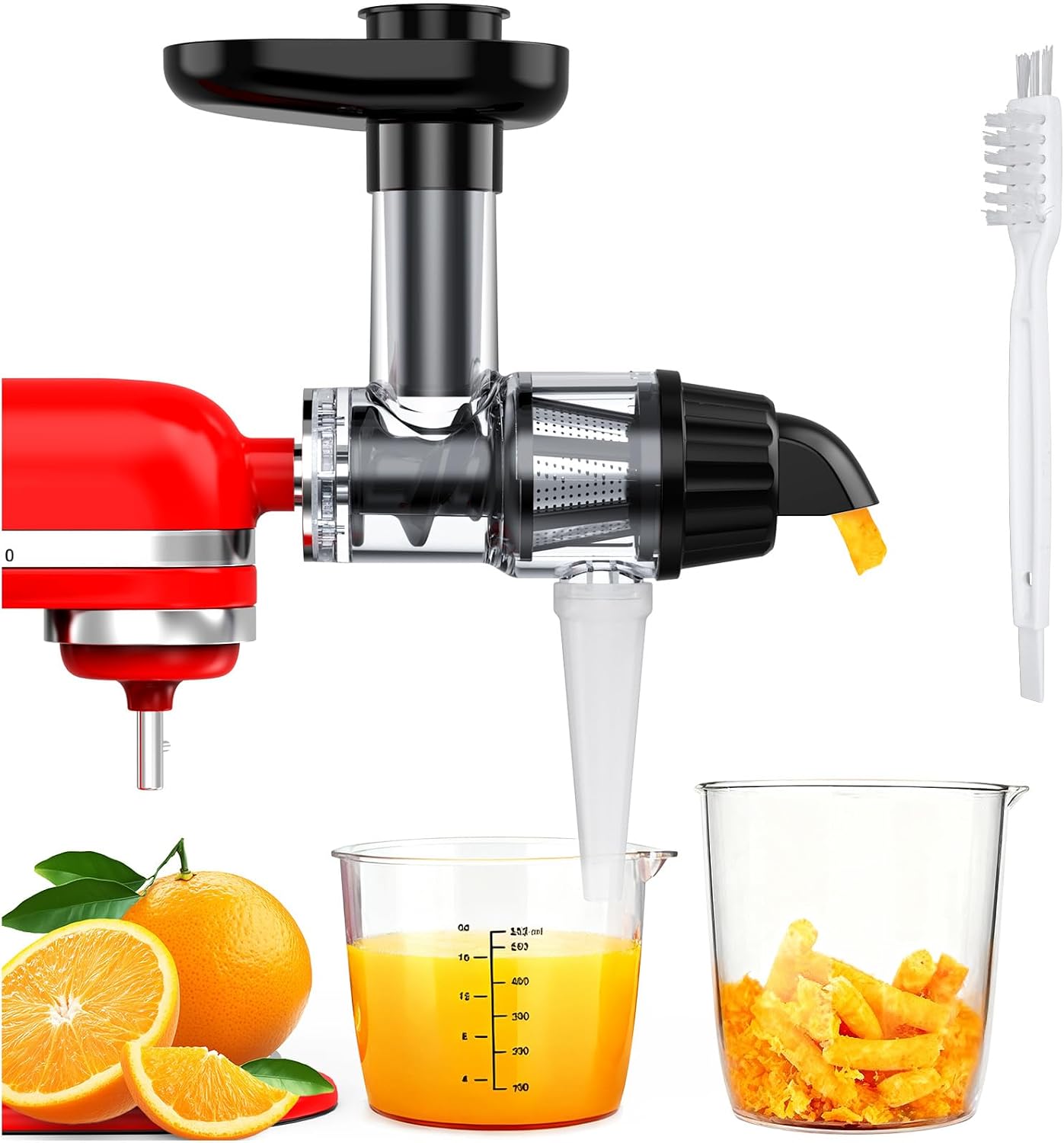 Entsafter Kompatibel Mit Kitchenaid – Zubehör Kompatibel Mit Kaltpressentsaftern, Obst- Und Gemüsepressen – Mit Einfüllschacht Und Reinigungsbürste