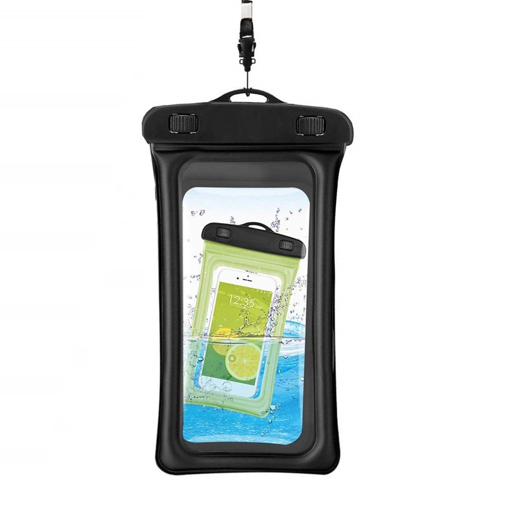 Wasserdichte Schwimmhülle Für Universelle Schwarze Mobiltelefone, 1 Stück [nx]