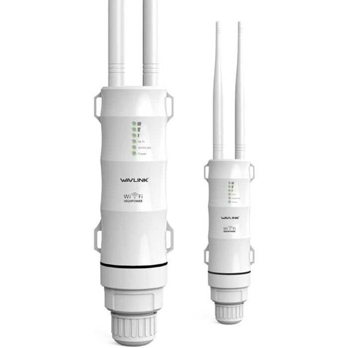 Leistungsstarker Wlan-verstärker/repeater Für Den Außenbereich Mit Poe-unterstützung/dualband 2,4+5 Ghz/2 Wlan-antennen Mit Großer Reichweite [nx]