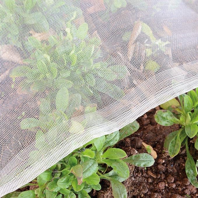 Insektenschutznetz Für Den Garten, Feinmaschig: 3 X 5 Meter, Silberfarben, Zum Schutz Von Gemüsepflanzen