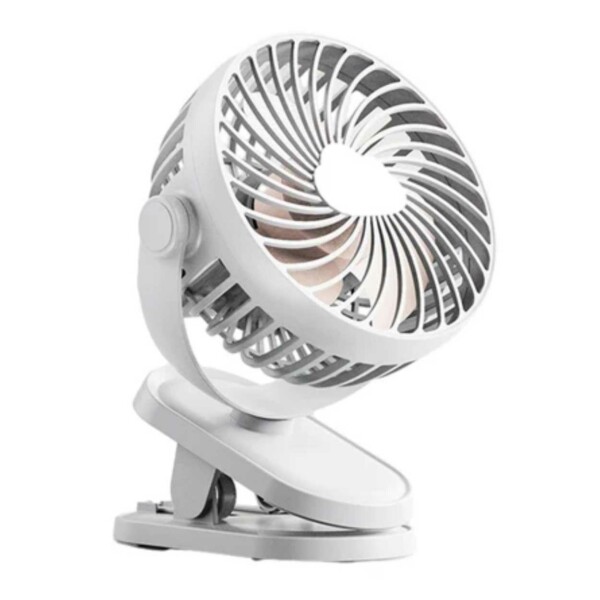 Ventilator Mit Clip - Tragbarer, Wiederaufladbarer Ventilator Mit Akku, Weiß [nx]