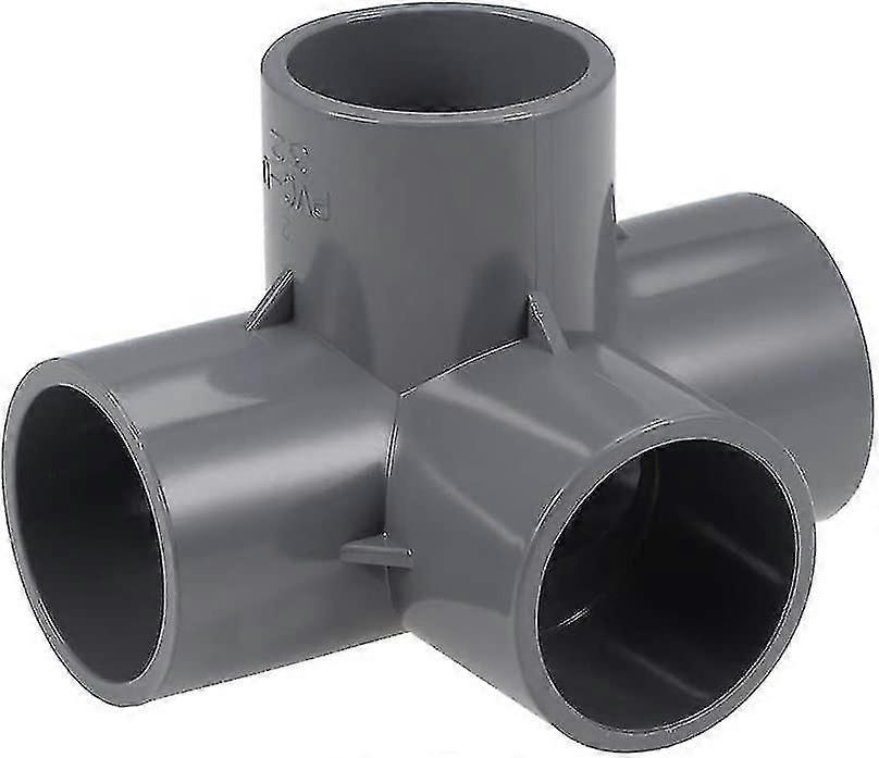 4-wege-winkel-pvc-rohrverschraubungen, Kompatibel Mit 32-mm-t-bögen In Möbelqualität, Grau, 10er-packung