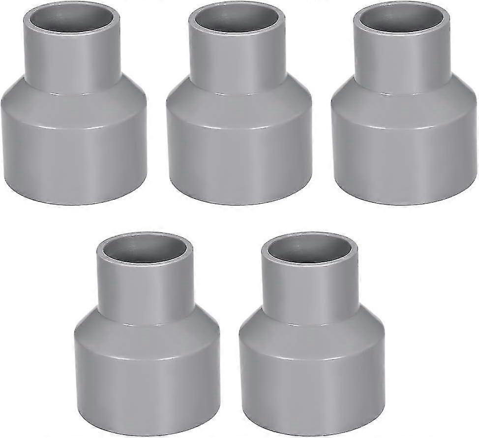 Reduzierstück Für 50 Mm X 32 Mm Pvc-rohr, Muffenverschraubung, Graue Abwasserrohrverschraubung, 5er-packung