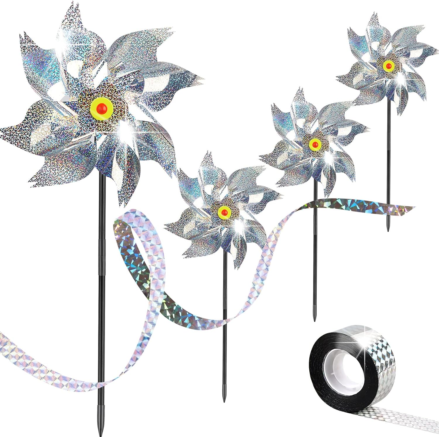 Reflektierende Windabweiser Mit Vogelschutzband (1 Rolle). Diese Reflektierenden Windabweiser Eignen Sich Für Garten Und Außenbereich.