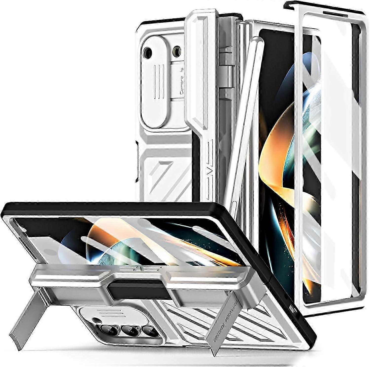 Hülle Kompatibel Mit Dem Samsung Galaxy Z Fold 6, Mit Displayschutzfolie, Robust Und Stoßfest, Mit Ständer Und Halterung Für Den S Pen-stift.