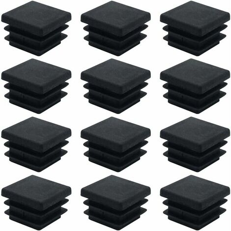40 Schwarze 20 Mm X 20 Mm Quadratische Kunststoffstopfen, Vierkantrohr-endkappen, Vierkantrohr-einsätze, Kunststoff-endkappen Für Möbelbeine, Schrankböden, Stuhlbeine [nx]