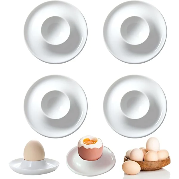 Weißer Eierkarton (4 Eierbecher), Ideal Für Frühstück Und Kochen (zu Hause, Im Restaurant, In Der Bäckerei) – Originelles Geschenk