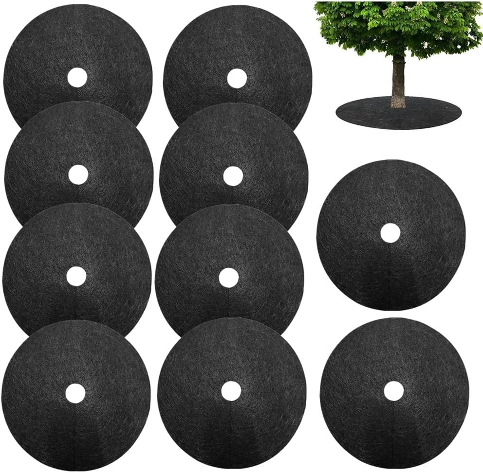 Schutzringe Aus Vliesstoff, 10er-packung, Baumfreundliche Schutzscheiben, 32 Cm, Runde Schutzmatte Aus Vliesstoff, Geeignet Für Pflanzen Und Bäume, Wurzelschutz Gegen