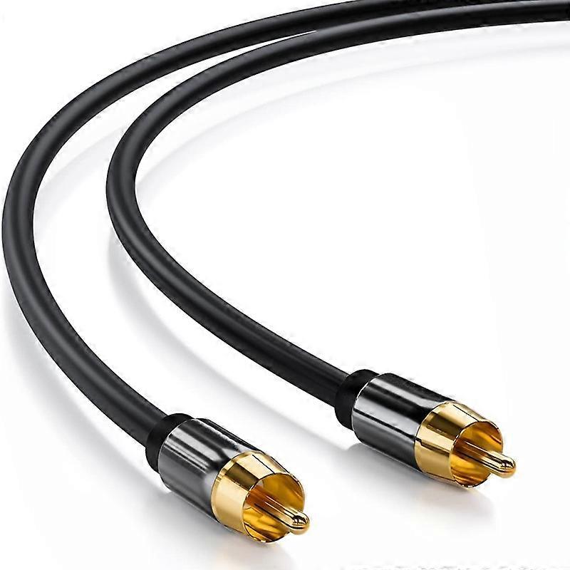 1 M Langes, 75 Ohm Starkes Digitales Audio-koaxialkabel, 24-karätig Vergoldeter Stecker, Spdif-auf-cinch-anschlusskabel, Tpe[nx]-kabel