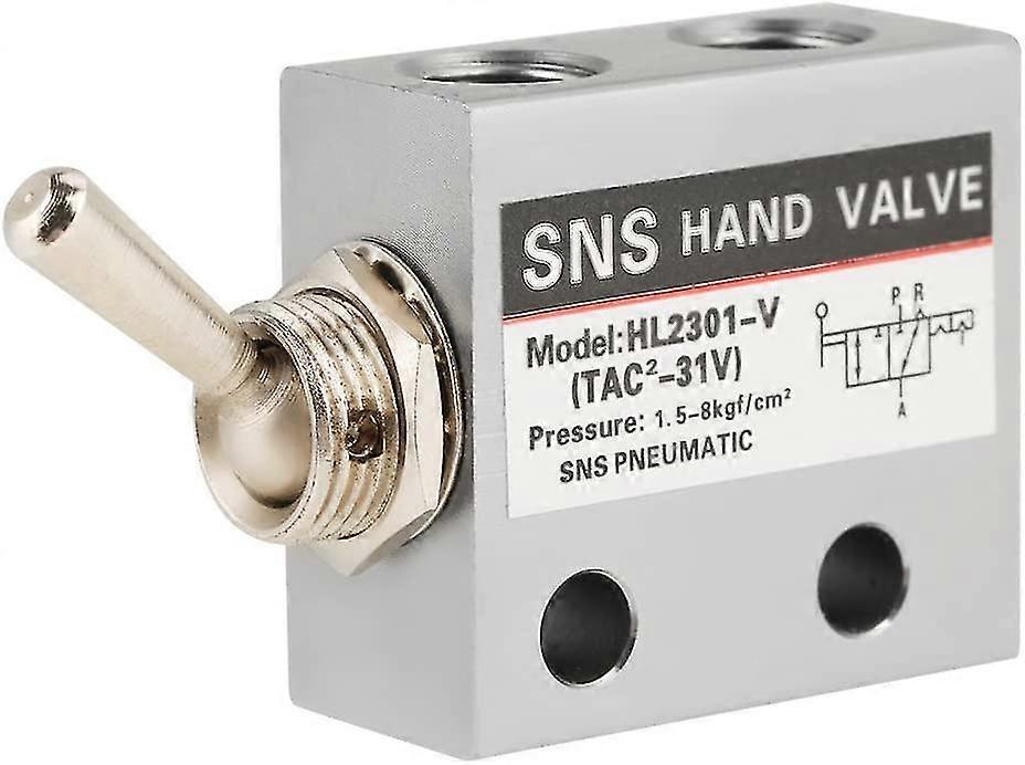 Pneumatisches Mechanisches Ventil Hl2301, 3 Positionen, 2 Anschlüsse, Kipphebel, Mechanisch