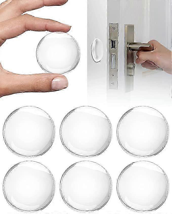Transparente, Wandmontierte Türstopper, Runde Wandschutzleisten, Türdämpfer, Selbstklebende Türstopper.