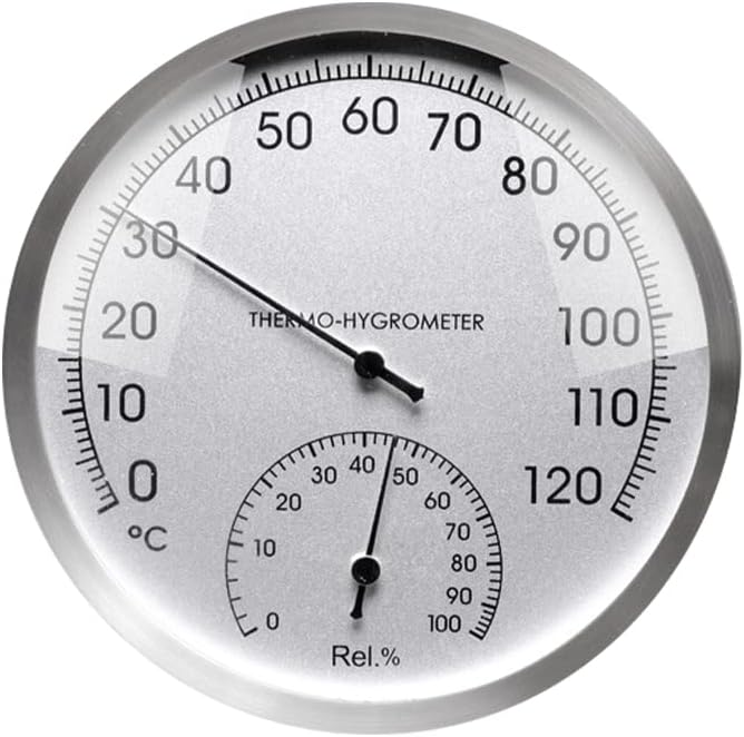 2-in-1 Thermometer Und Hygrometer, Thermometer Mit Metallzifferblatt, Analoges Thermo-hygrometer, Geeignet Für Saunen, Saunathermometer, Zuverlässig