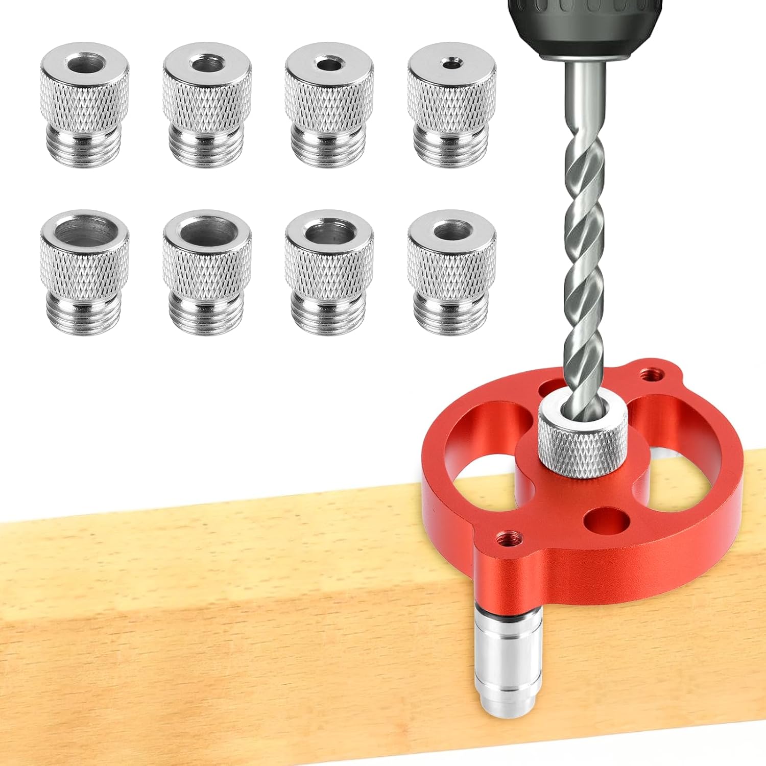 Vertikale Bohrschablone, Set Kompatibel Mit Zentrierpositionierung, Bohrführung Für 3/4/5/6/7/8/9/10 Mm Bohrer. Kompatibel Mit Bohren Und Zentriermarkierung.