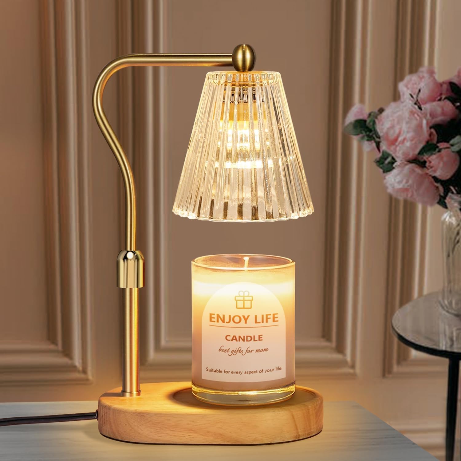 Kerzenwärmer Mit Timer Und Dimmer, Elektrische Kerzenlampe, Vintage-glaskerzenwärmer, Kompatibel Mit Duftkerzen, Dekoration Für Zuhause Und Schlafzimmer.