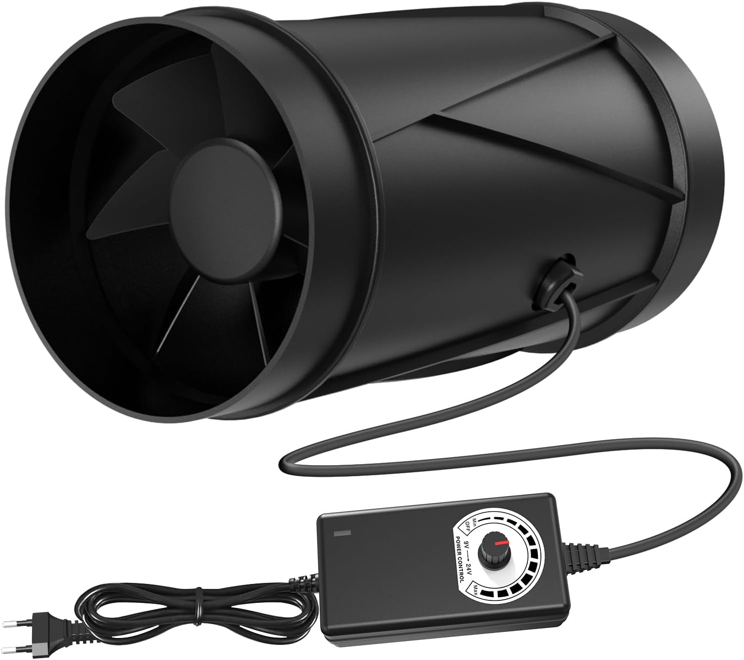 100-mm-abluftventilator, 7 W, 221 M³/h, Mit Variabler Drehzahlregelung Und Luftentfeuchter. Geeignet Für Keller, Garagen Und Anbauräume.