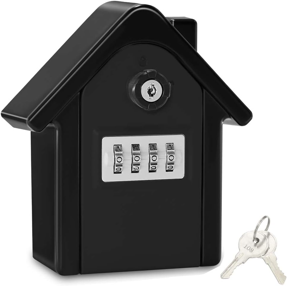 Schwarzer Wandsafe Mit Digitalem Code Und Ersatzschlüsseln, Große Xl-größe, Ideal Für Den Außenbereich (haus, Büro, Fabrik, Garage).