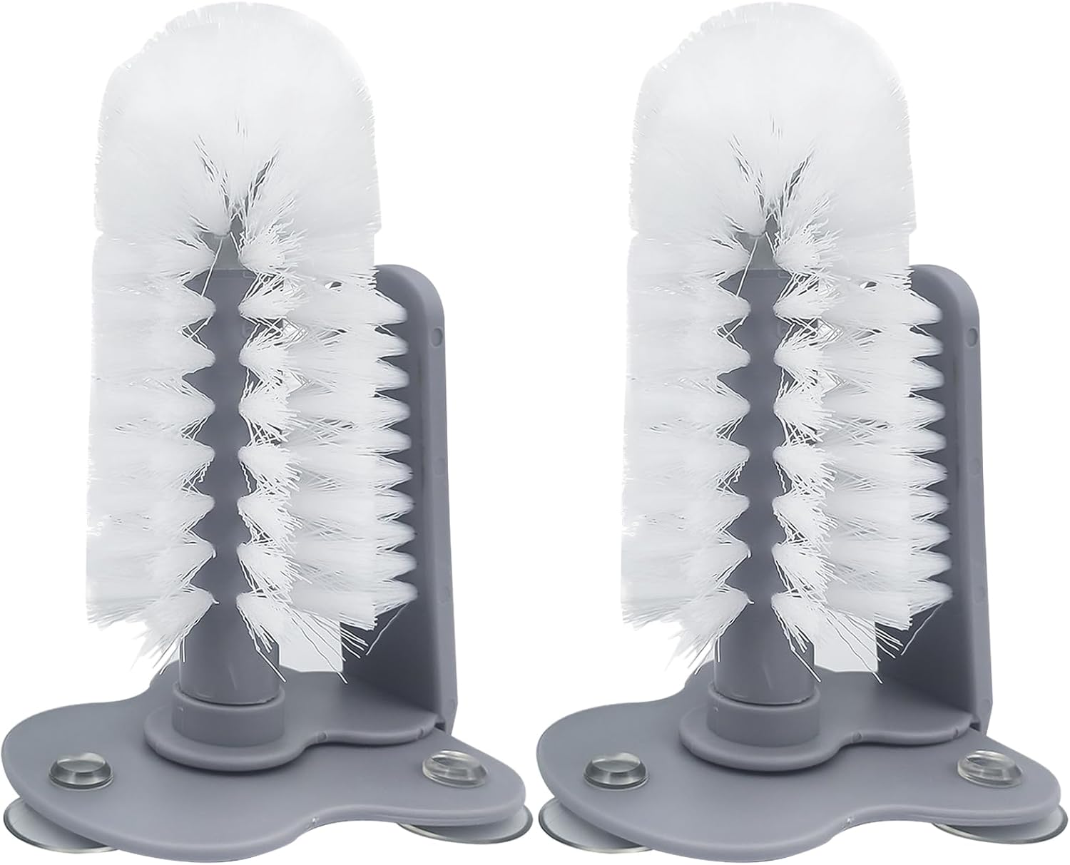 Set Mit 2 Glasgeeigneten Reinigungsbürsten, Doppelseitige Glasbürste Mit Saugnapf, Geeignet Für Bars Und Küchenspülen.