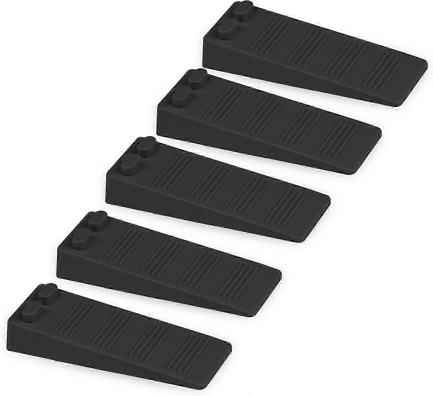 5-teiliges Set Aus Weichen Gummi-türkeilen, Höhenverstellbar, Rutschfest, Ungiftig, Geruchlos (schwarz)