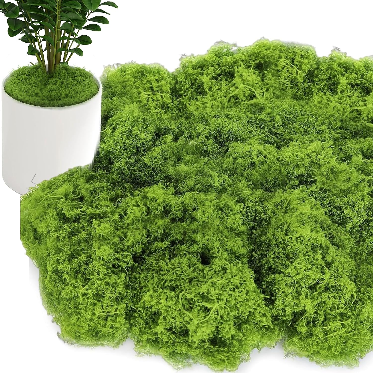 150 G Weiches, Realistisches, Wiederverwendbares, Hellgrünes Kunstmoos. Geeignet Für Den Außenbereich, Ideal Für Blumenarrangements Und Bastelprojekte. Auch Für Kinderzimmer Geeignet.