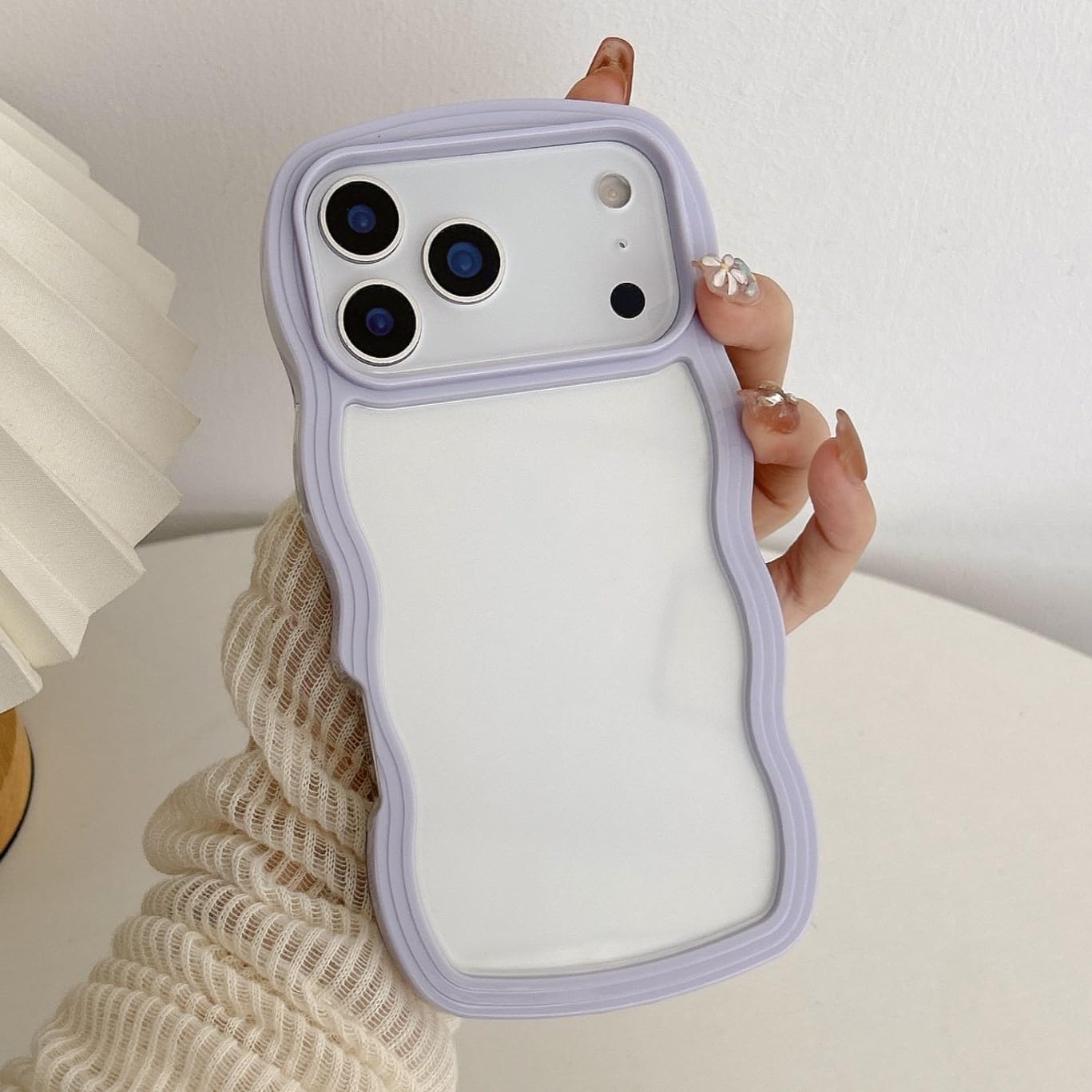 Schutzhülle Für Iphone 17 Pro Max, Transparente Hülle Mit Gewelltem Rahmen, Stoßfeste, Transparente Tpu-soft-handyhülle Für Iphone 17 Pro Max [nx]