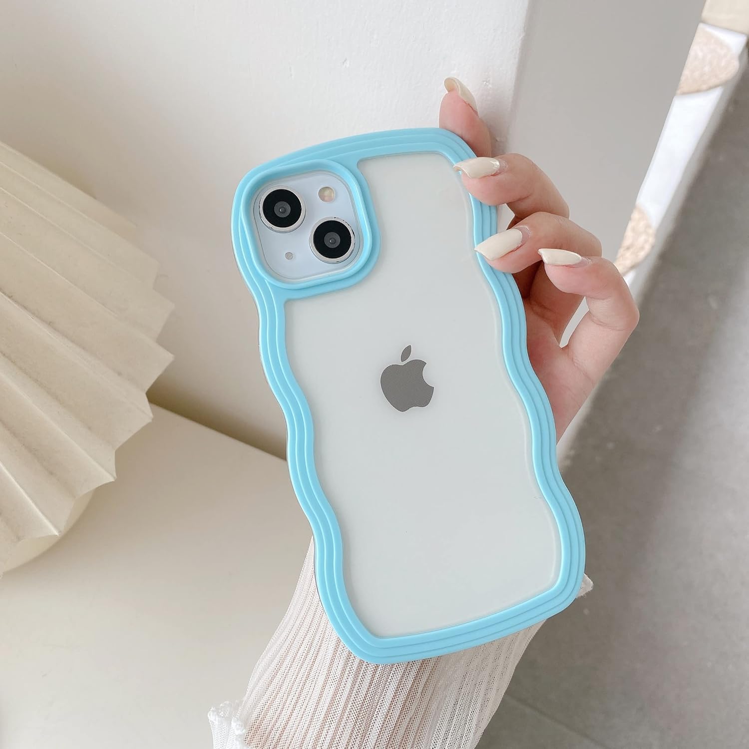 Kompatibel Mit Iphone 11, Gewellte Und Geschwungene Transparente Hülle, Geeignet Für Mädchen Und Frauen, Durchsichtige Silikon-schutzhülle Fürs Handy -[nx]