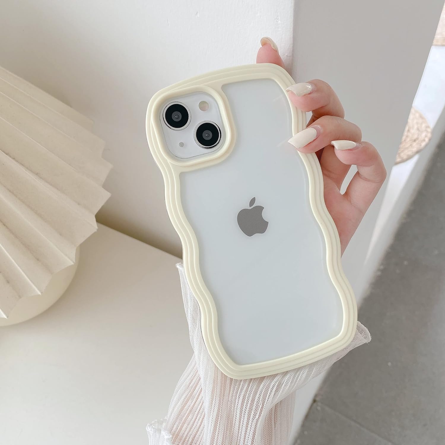 Kompatibel Mit Iphone 11, Wellenförmige, Transparente Hülle, Ideal Für Mädchen Und Frauen, Durchsichtige Silikon-schutzhülle - Gelb [nx]
