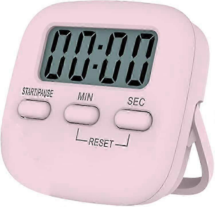 Dww Digitaler Küchentimer Mit Magnetischem Countdown, Großem Lcd-display, Aufstellfuß Und Aufhängeöse. Ideal Für Küche, Büro, Sport Und Essenszubereitung. Farbe: Rosa.