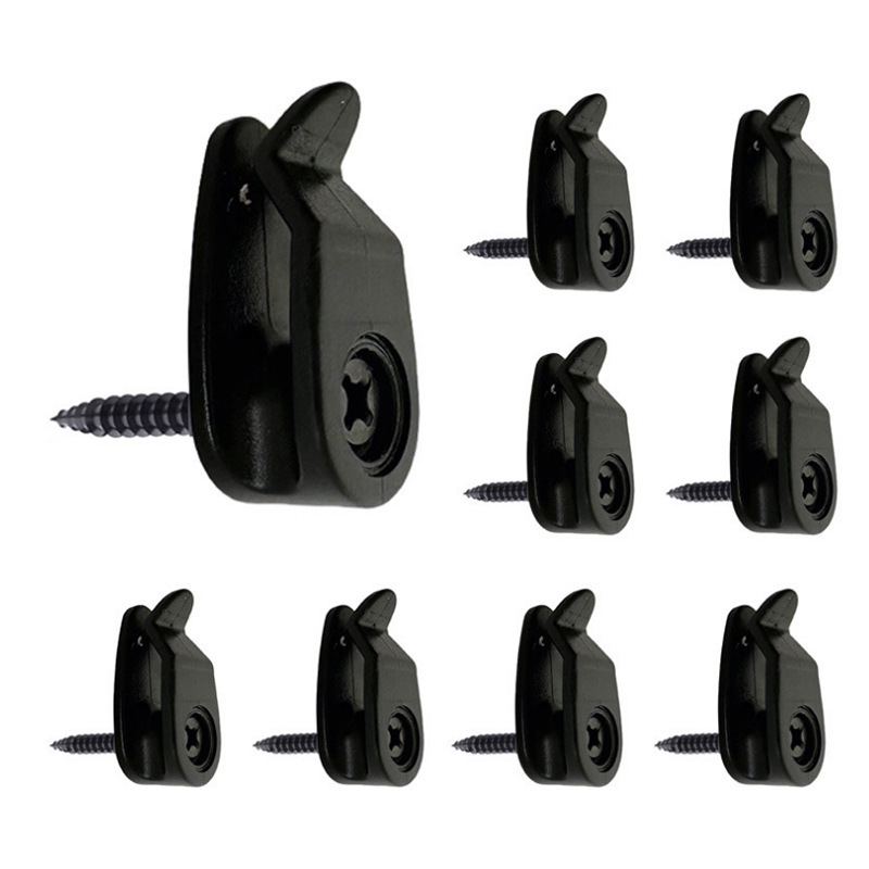 Schwarze Schraubhaken, 20er-packung Mit Clips Für Lichterketten Im Außenbereich, Aufhängehaken, Kompatibel Mit Lichterketten Und Weihnachtsdekorationen